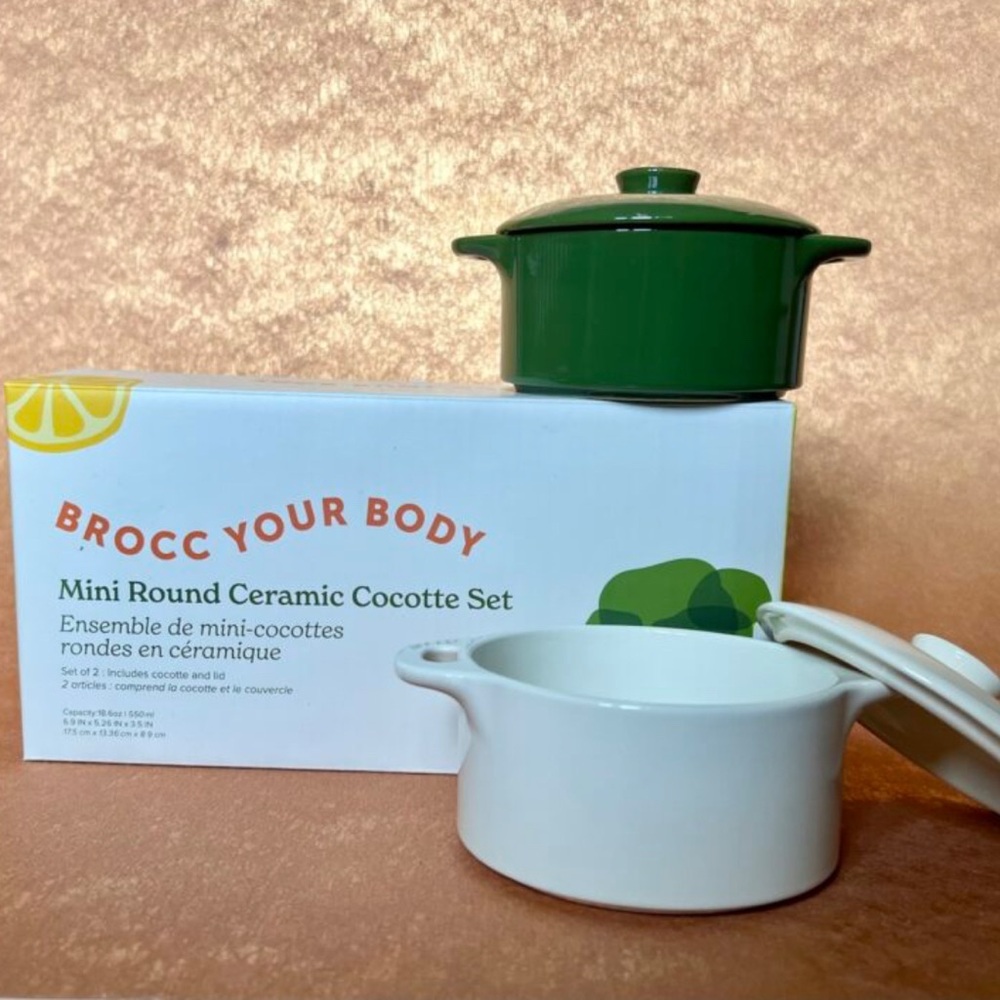 Brocc Your Body - ceramic mini cocotte set